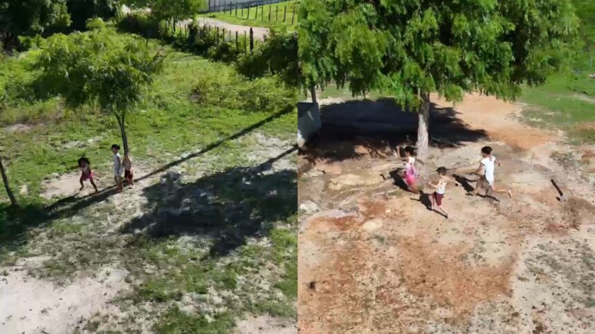 criancas-se-assustam-com-drone-no-interior-do-ceara-e-video-viraliza;-veja