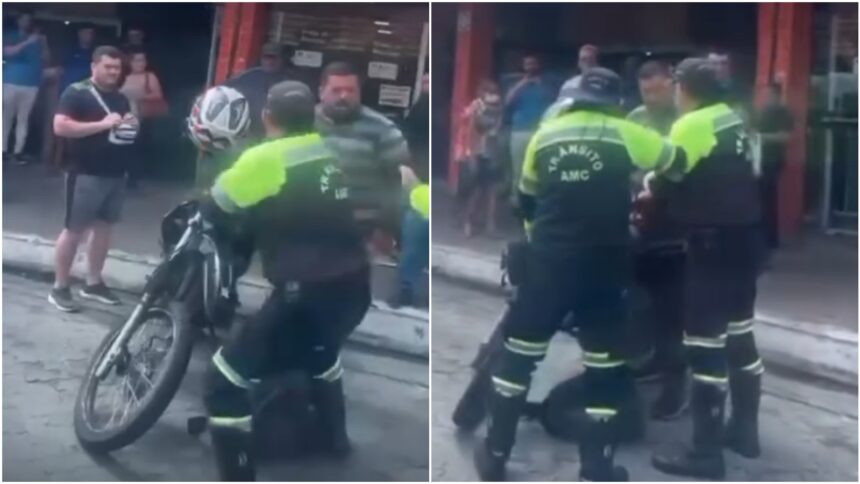 video:-motociclista-tenta-agredir-com-chute-agente-de-transito-em-fortaleza