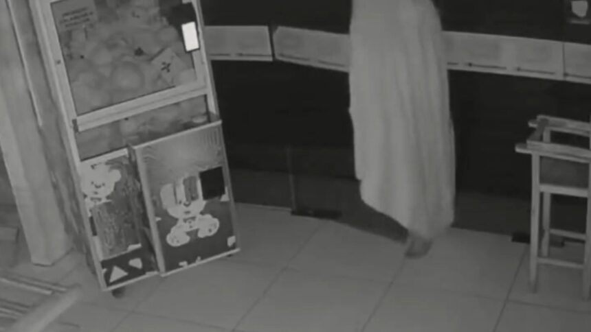 ‘ladrao-fantasma’:-video-flagra-invasor-coberto-por-lencol-em-loja-de-acai