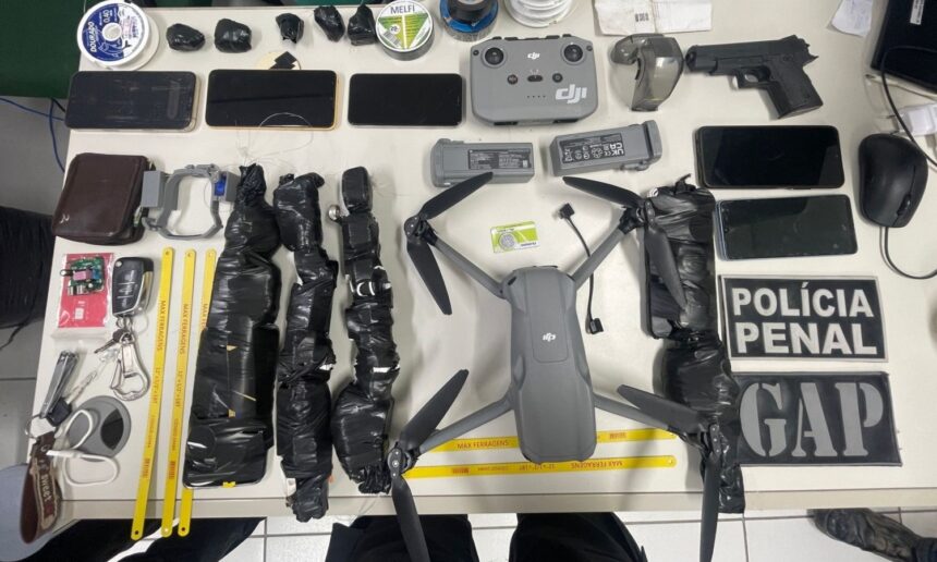 bando-e-preso-no-ceara-ao-tentar-enviar-drogas-e-celulares-para-presidio-usando-drone;-video