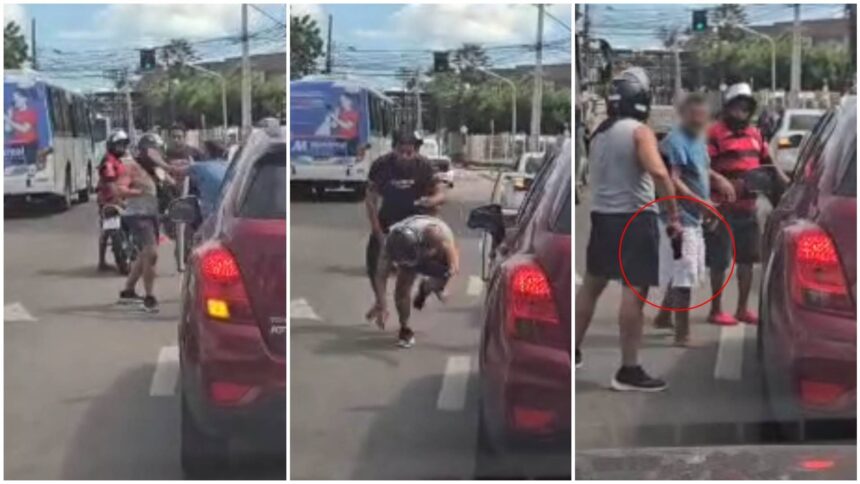 video:-homem-puxa-arma-durante-briga-de-transito-em-fortaleza