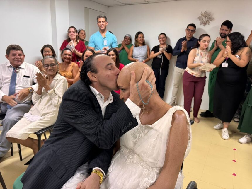paciente-em-cuidados-paliativos-realiza-sonho-de-casamento-em-hospital-de-fortaleza;-video