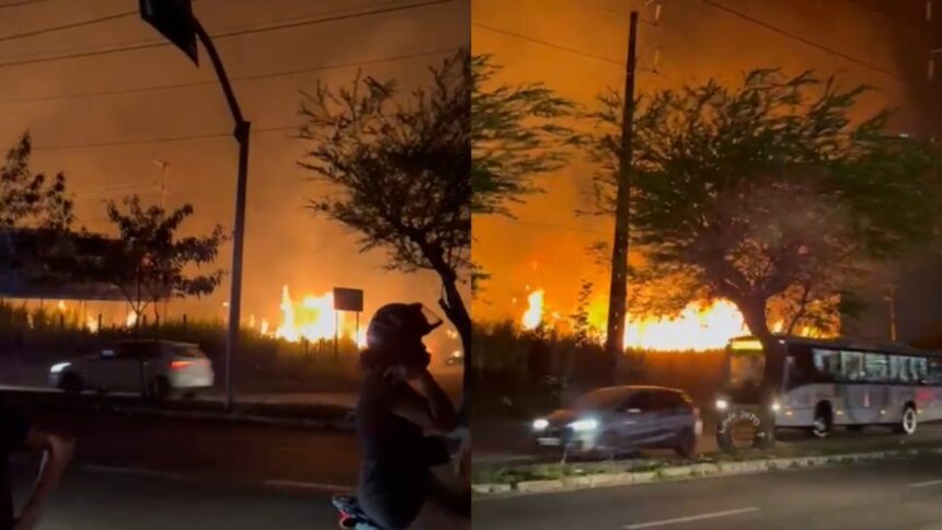 incendio-atinge-area-de-vegetacao-ao-lado-de-upa-no-bairro-jose-walter,-em-fortaleza