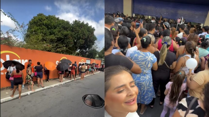 inauguracao-de-loja-tem-fila-quilometrica,-correria-e-confusao;-video