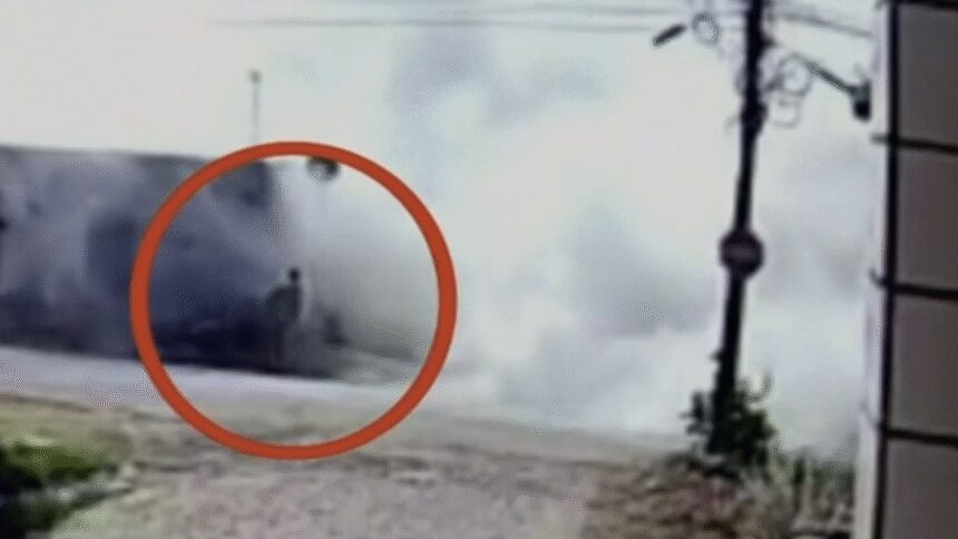 video:-homem-escapa-ileso-de-explosao-de-caminhao-carregado-com-cimento-em-fortaleza